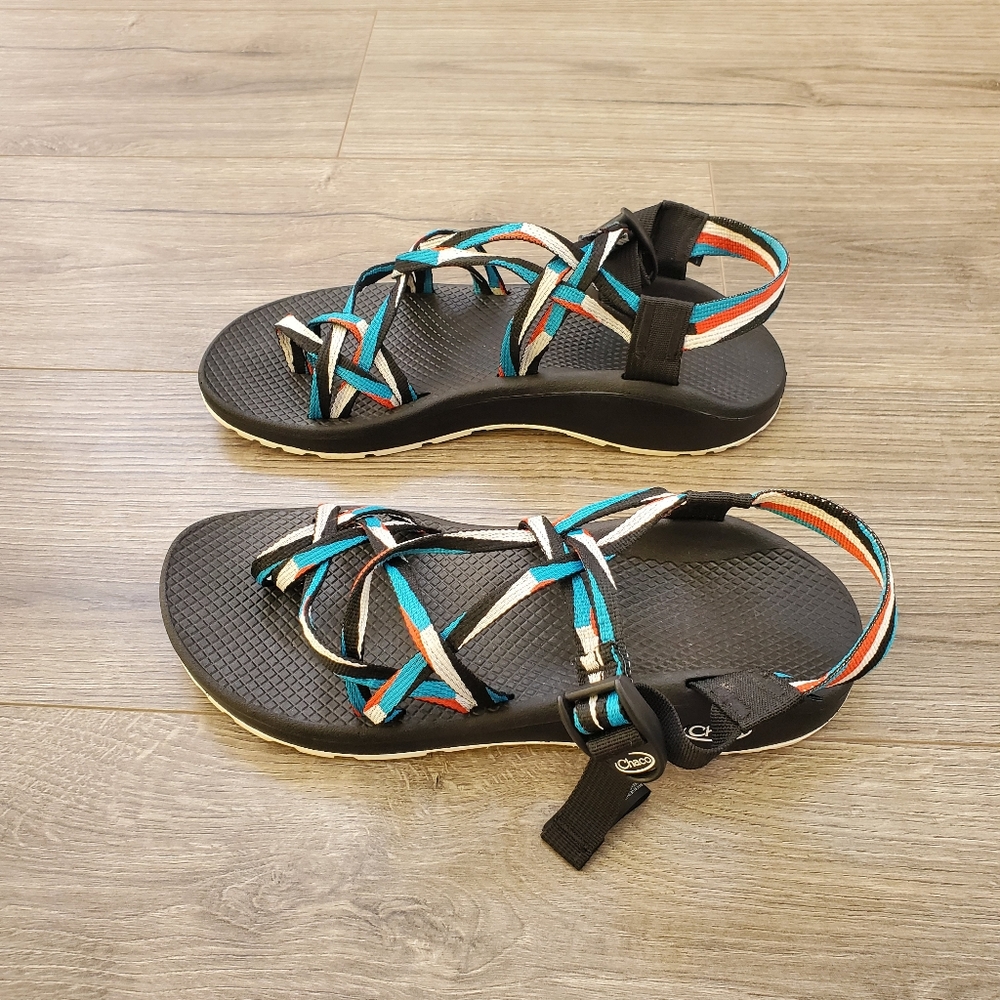 Chaco Z Cloud X2 Point Teal Blue Sandals Womens 11 - Picture 2 of 5